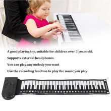 3X Keyboard Piano Roll Electric Piano for Beginners Foldable 49 Keys Electronic Piano