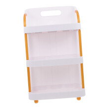 Three Tier Plastic Storage Rack, Space Saving Kitchen Bathroom Organizer for Cosmetics and Desktop