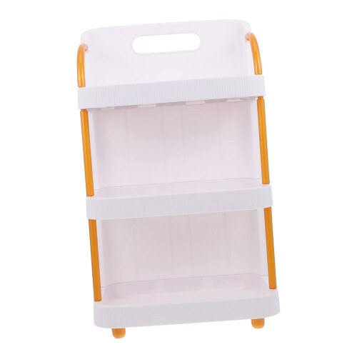 Three Tier Plastic Storage Rack, Space Saving Kitchen Bathroom Organizer for Cosmetics and Desktop
