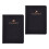 2pcs PU Leather Passports Organizer Embossed Pattern Card-Black 1