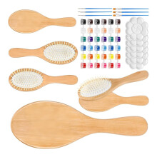 Handmade Hairbrush Wooden Comb Painting Set For Kids Adults