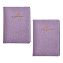Embossed PU Leather Passports Holder Passports and-Purple