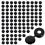 Screw Cap Cup Washer Hinged Cover Black ( Pack of 100 ) 1