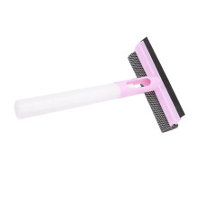3 in 1 Window Cleaning Squeegee with Refillable Glass Cleaner Spray Bottle, DualSided Scraper for Mirrors and Tiles