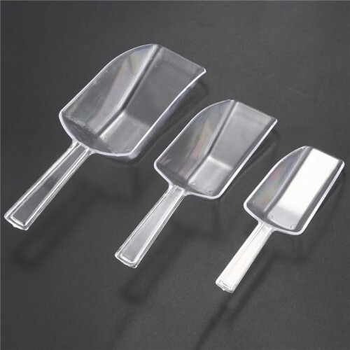6 Piece Pallet Ice Scraper Shape Plastic Scoop - Transparent 2