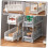 Double Layer Bathroom Organizer Shelf with  Load Capacity Space Saving Rack for Kitchen and Bathroom 5