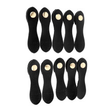 10 Sets Sew On Leather Snap Buckle Black