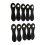 10 Sets Sew On Leather Snap Buckle Black 1
