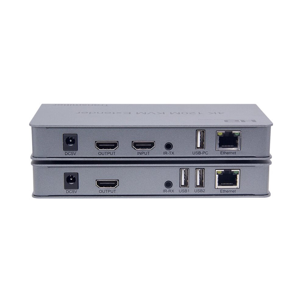 120M Extender -Compatible Kvm Extender Rj45 4K With Usb Kvm Audio Hd Over Cat6 With Loop Out Ir For Mouse Keyboard 6032819407866