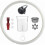 Replacement Parts for Instant Pot LUX80 8QT Includes Steam Release Handle, Sealing Ring, Float Valve, Anti-Block Shield 1