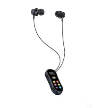 Lavalier HD Screen Headphones 30H Noise Reduction Wireless Earphones with HD Mic TF Card Mode