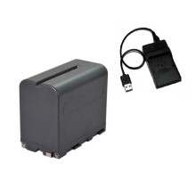 NP-F960/F970 7800mAh Wiederaufladbarer Lithium-Akku & Ladegerät für  Videoleuchte Monitor Wiederaufladbarer Lithium-Ionen-Akku