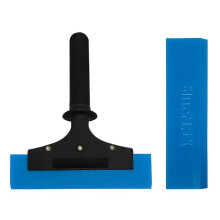 Raspador de Láminas para Ventanas de Coche con Hoja de Goma Suave Azul de Repuesto, Herramienta de Limpieza de Parabrisas de Goma