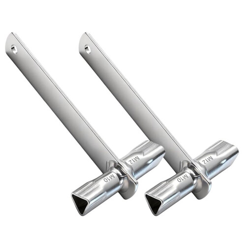 2 Pcs Double-Headed Triangular Keys M10/M12 For Bollards, Barrier Posts And Guardrail Posts With Triangular Locks