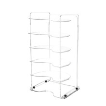 6 Tier Tumbler Acrylic Lid Organizer for  , Water Bottle Lid Storage Holder for Kitchen Cabinet