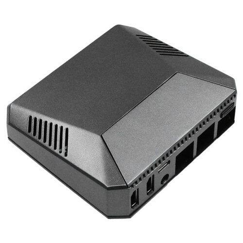 For Argon ONE V2 Case Metal Aluminum Case Removable GPIO Cover Passive Cooling Metal Shell for Raspberry Pi 4B