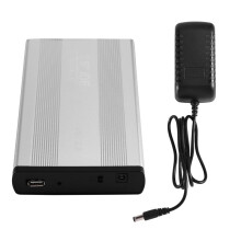 IDE-Gehäuse für 3,5-Zoll-IDE-HDD/SSD mit USB 2.0-Anschluss, Externes Gehäuse mit Netzteil und EU-Stecker