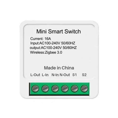 Módulo de Interruptor de Luz Inteligente ZigBee 3.0 para Home Assistant, 16 A,  Interruptor DIY, Compatible con Control de 2 Vías, Funciona con