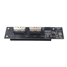2x MCIO 8i to PCIe 5.0 X16 Slot Adapter GEN5 for Network Video Card GPU with 6Pin