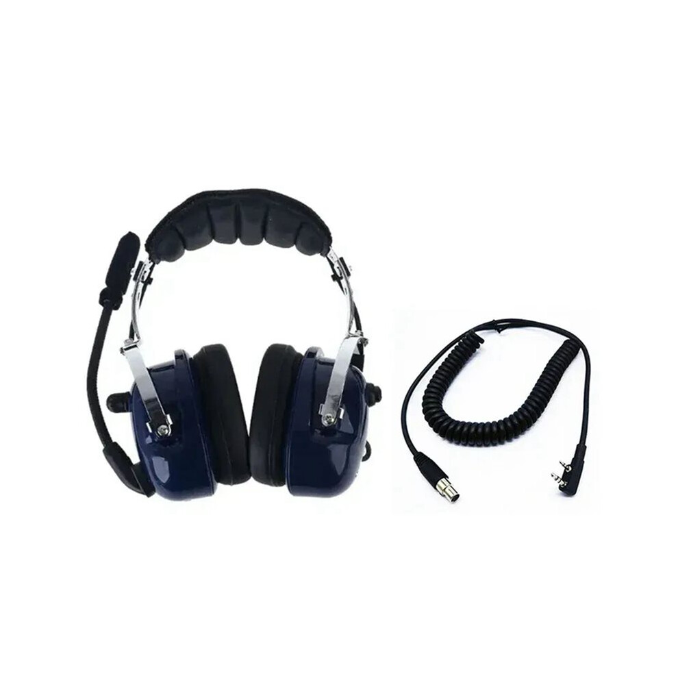 Headset Anr Aviation Mic Noise Cancelling With Xlr5 Jack Coiled Cable For Uv-5R Radio 4712292370100