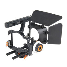 Camera Camcorder Video Cage Rig Kit met Matte Box en Follow Focus voor GH4 A7S A7 A7R A7RII A7SII DSLR Camera