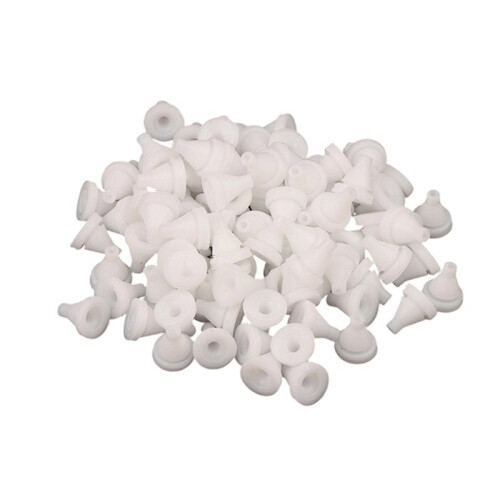 50 Embouts de Rechange en Silicone pour Buses de Douche, Accessoires de Douche, Blanc
