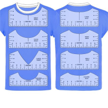 Tshirt Ruler Guide, T Shirt Rulers to Center Designs, PVC Measurement Template, Sewing Supplies Accessories Tools