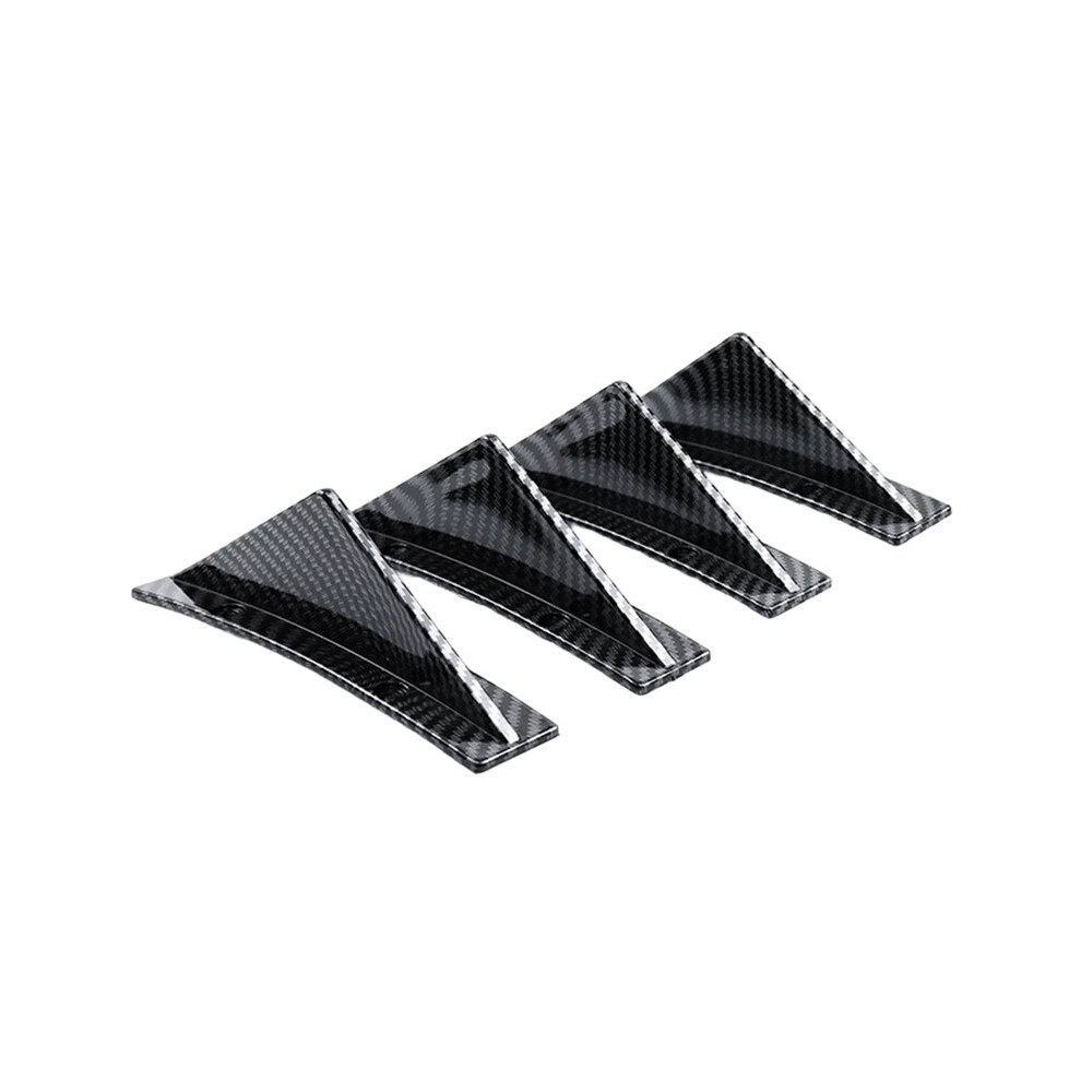 Universal Carbon Fiber Car Modified Rear Bumper Diffuser Spoiler & Abs Rear Bumper Lip Diffuser Anti-Collision Black/Red 4714039214029