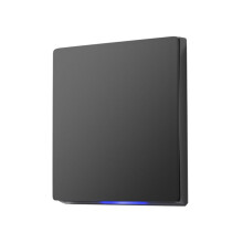 Tuya WiFi Wanddrukknopschakelaar voor AC-Ventilator, Gordijnmotor, Jaloezieën. Werkt met 1-Voudige Schakelaar. Nuldraad Vereist. Zwart.