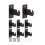 12 Pcs Gridwall Mount Brackets, Metal Grid Wall Panel Display Hooks with Screws, Space Saving Grid Hangers 2