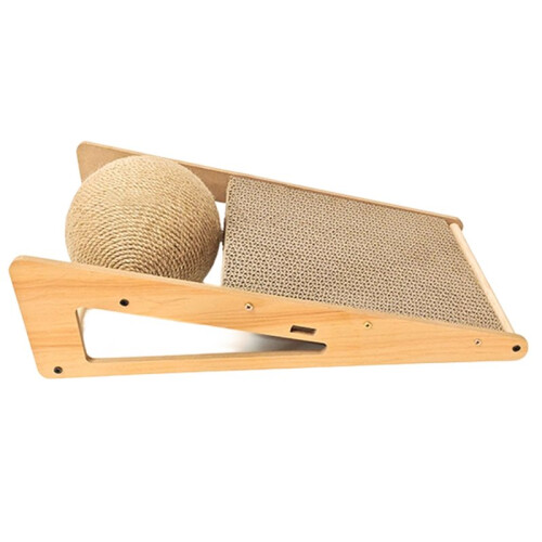 Triangular Cat Scratching Post with , Cat Bed, Wear-Resistant, Lint-Free, Scratch-Resistant Cardboard Cat Toy