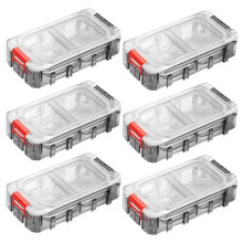 6pcs/Set Fishing Box Glow-in-the-Dark Rock Fishing Small Accessories Box Lure Boxes