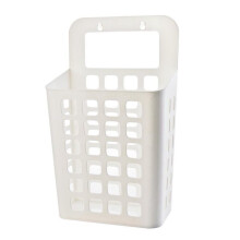 Wandgemonteerde Wasmand, Organizer voor Vuile Was, Waszak, Holle Opbergmand voor Huishoudelijk Gebruik, Wit