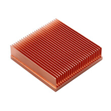Dissipatore di Calore In Rame Puro 40x40x11mm con Alette, per il Raffreddamento di Chip e Circuiti Integrati Elettronici.