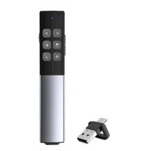 Wireless Presentation Clicker with Air Mouse, Rechargeable Remote for PowerPoint, PC, Laptop