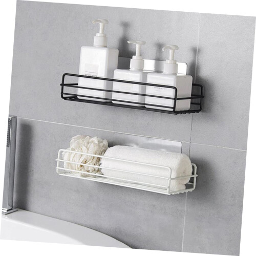 Bathroom Corner Shelf Set, Rustproof Wall Mounted Shower Organizer with SpaceSaving Drainage Design 1
