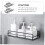 Bathroom Corner Shelf Set, Rustproof Wall Mounted Shower Organizer with SpaceSaving Drainage Design 3