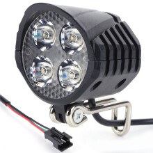Éclairage LED Haute Puissance 18 W pour Vélo Électrique avec Klaxon, Étanche IPX5 pour Vélo Électrique