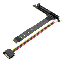 PCIe X16 M.2 NVMe Riser Card Gen3.0, M2 Key-M PCI-Express Extension Cable 2280 (20CM)