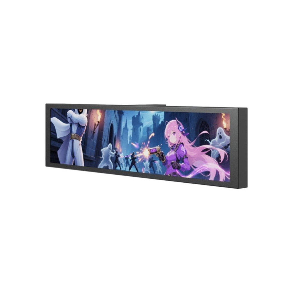 D92 Computer Case Sub-Screen 9.2-Inch Long Strip Screen CPU Temperature ...