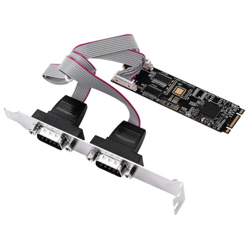 M.2 B+M Key RS232 Serial Card DB9 Interface 22x80mm Low Profile  COM Port Adapter for POS Router Embedded Device