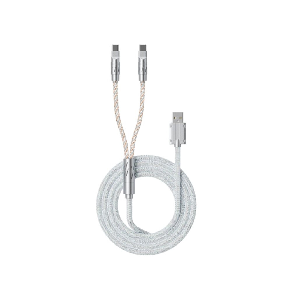 Cc8 Keyboard Cable 1-To-2 8K Polling Rate Rgb Lights Led Braided Cable With Cnc Metal Connector 1.5M, 4711614899732