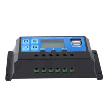 Solar Controller 12V 24V 30A Solar Voltage Regulator PWM Battery Charger LCD Display Dual USB 5V Outpu