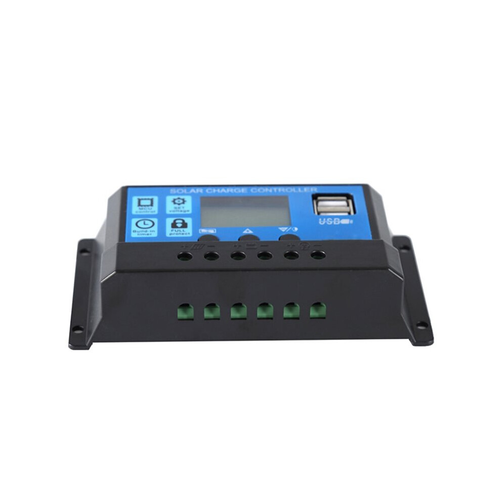 Solar Controller 12V 24V 30A Solar Voltage Regulator Pwm Battery Charger Lcd Display Dual Usb 5V Outpu 6032376381586