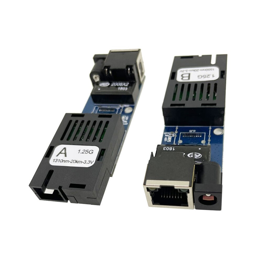1 Pair Sc Pcba Fiber Optical Media Converter 1 Port Sfp To 1 Rj45 Gigabit Optical Fiber Ethernet For Ip Cam 1000M 4714021393480