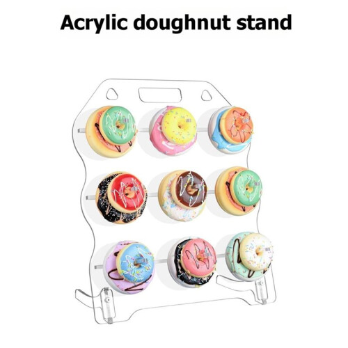 Présentoir à Beignets en Acrylique Transparent, Réutilisable, Idéal pour les Rassemblements 1
