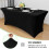 4FT Elastic Table Cover Cocktail Table Cover Conference Wedding Banquet Rectangular Table Cover Elastic Tablecloth 7