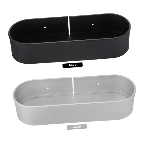 Wall Mounted Bathroom Shelf Aluminum Storage Rack Drill Easy Install SpaceSaving Organizer 2