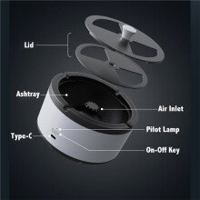 Multipurpose Ashtray Air Purifier Anion Purification Practical Ash Ashtrays Portable Home Gadgets for Family Office