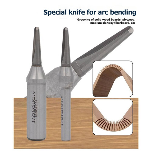 TCT Grooving Cutter Carpentry Milling Cutter Precise V-Shaped Round Bottom Grooving Tool Precise Grooving Capability 1/2 2